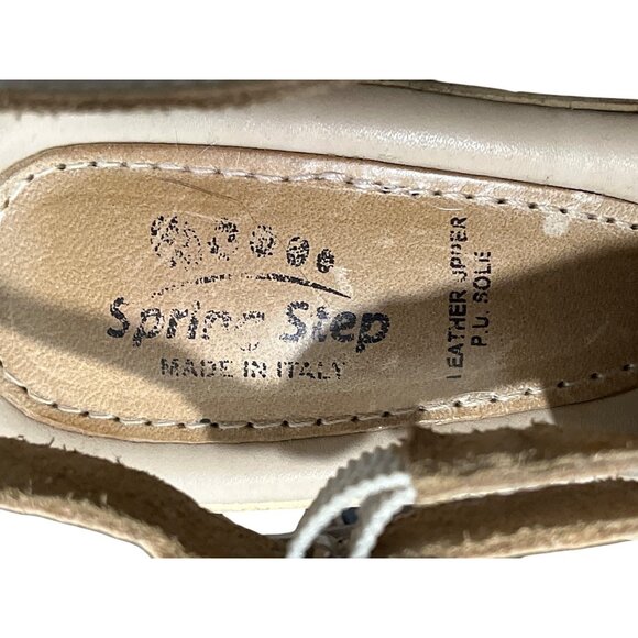 Spring Step Peep Toe Sandals Block Heel Liberty Laser-Cut Leather Size 40 / US 9 - Picture 6 of 10